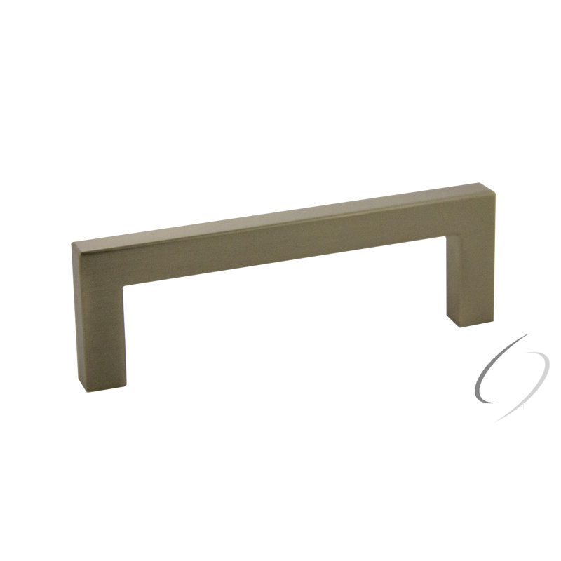 Poignée barre Modern Square 6 3/10 "Center to Center, Or rose, 6 3/10"