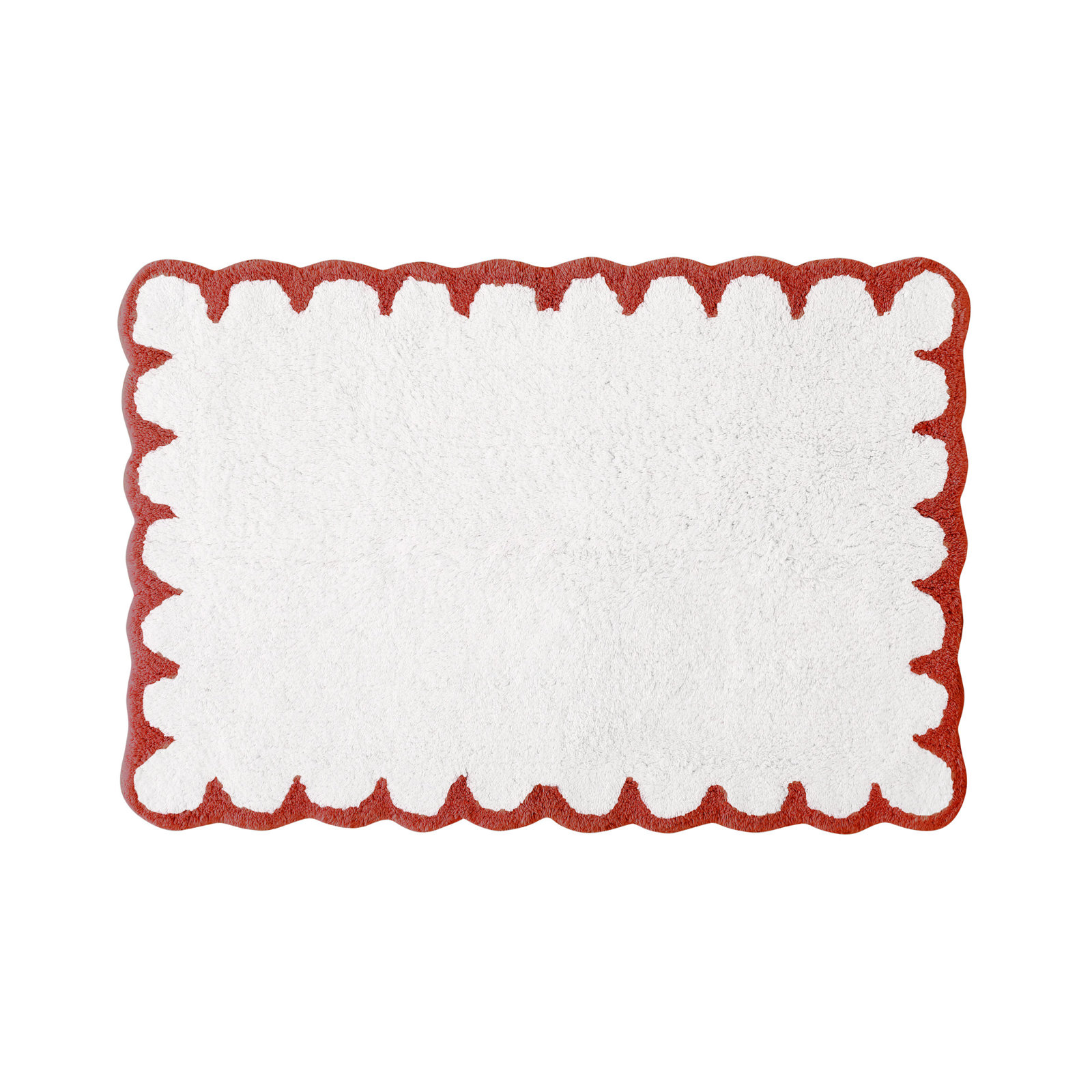 Peri Home Scallop Bath Rug, Red