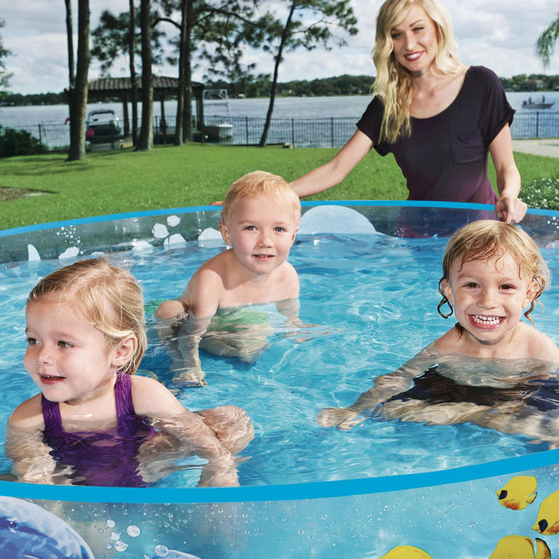 Vojtech Plastic Round Kiddie Pool 38cm H x 183cm W x 183cm L
