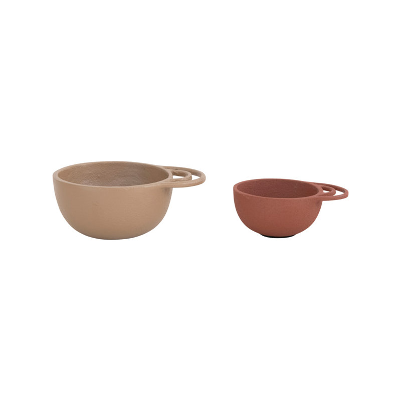Decorative Textured Metal Bowls with Handles