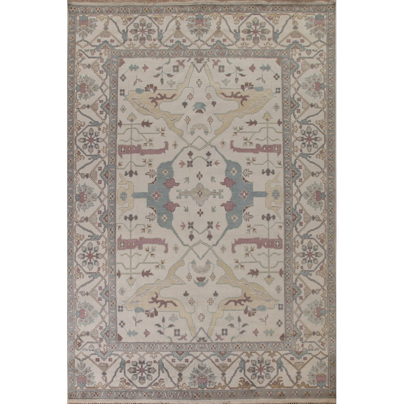 Tapis oriental ivoire Oushak 9 x 12