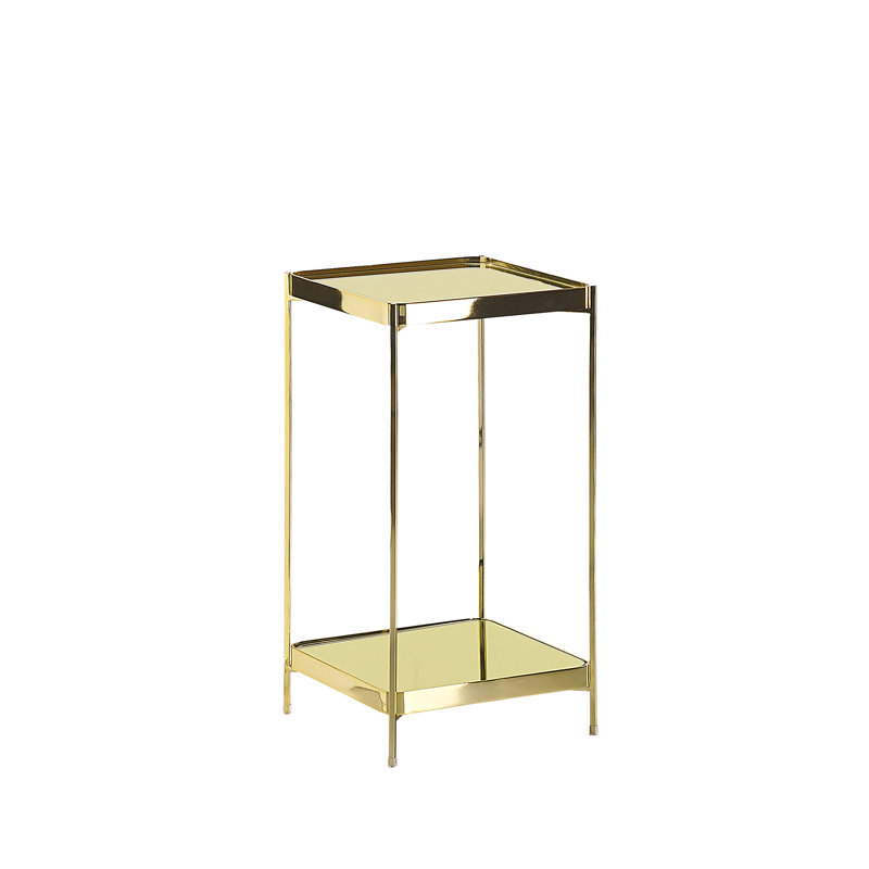 Garrity Glass Top End Table, Gold