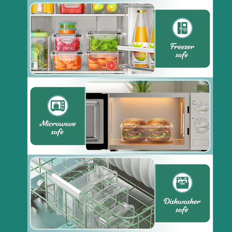 Ensemble de préparation pour repas 20 contenants + 20 couvercles (40 pièces) - Étanche et sans BPA