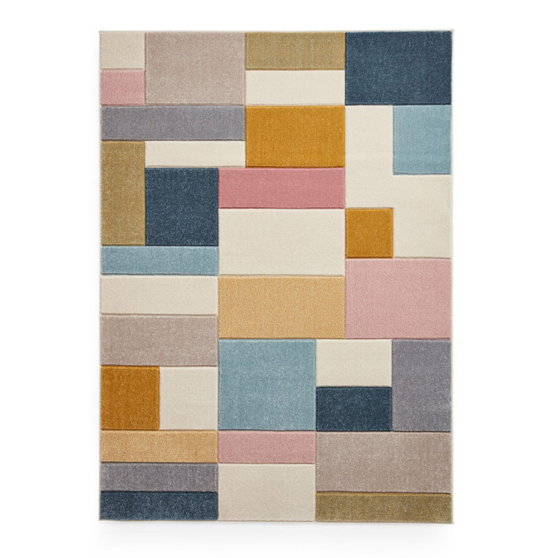 Bairdstown area rug Machine Woven Rectangle Multi coloured, Rectangle 120cm x 170cm