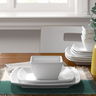 Waterside 12pc Square Melamine Dinner Set