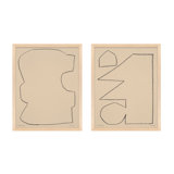 Outlines 9 & 10, Set Of 2 By Michael Kempen - Framed Wall Art