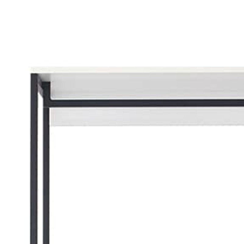 Cox Modular Closet System, 2 Hanging Rods, White Shelves, Black Metal