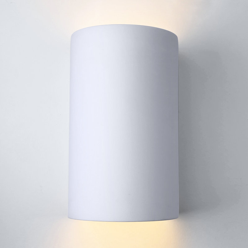 Applique murale cylindrique Chios Up Down, H 13 po x l 7,75 po x P 6,25 po, Blanc, Oui