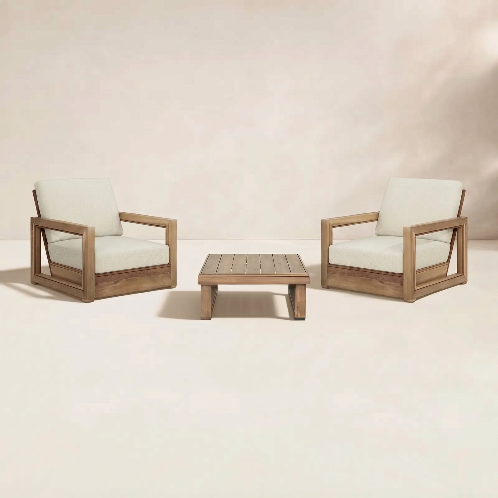 Donnie 2-Person Acacia Patio Seating Group