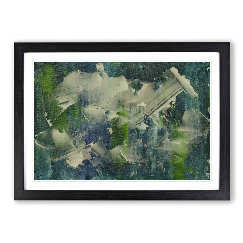 Abstract Art Painting Vol.162 by S.Johnson - Picture Frame Painting Print, Black Framed, 48cm H x 65cm W x 2cm D