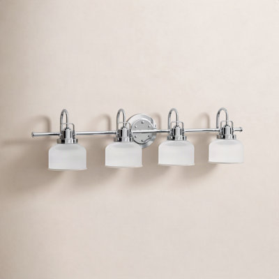 Rosser 4 Light Transparent Dimmable Vanity Light