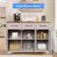 Buffet avec portes à 3 tiroirs, armoire de rangement de cuisine moderne pour le salon de la salle à manger