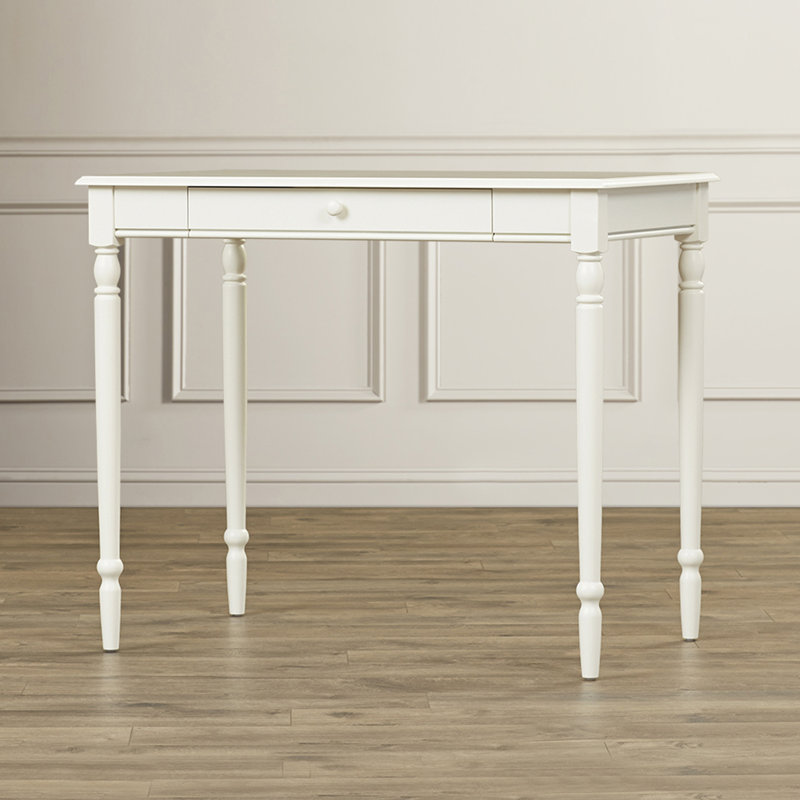 Mayall Solid Wood Base Writing Desk, White