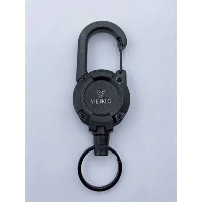 Porte-clés rétractable, enrouleur de porte-badges robuste, porte-clés multi-outils pour porte-clés, porte-insigne avec pince à cordon rétractable en acier de 23,6 po, 8,0 oz