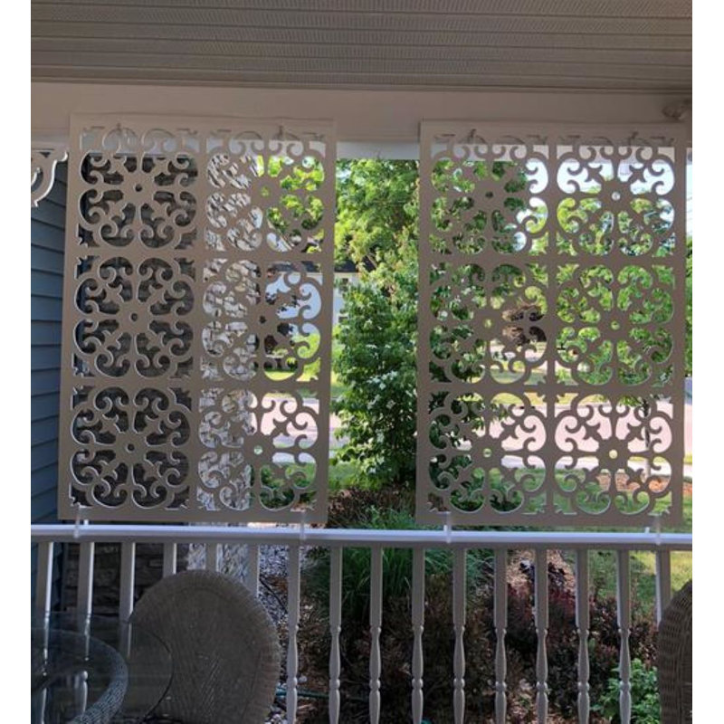 48'' x 32'' Roman Vinyl Privacy Screen, White