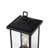 21.5" Modern Black Outdoor Post Lantern
