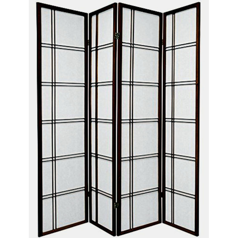 Cloison pliante Keitez, 4, 6 pi, Noir / blanc