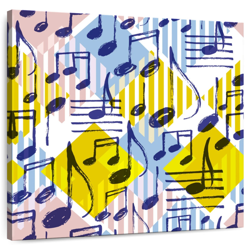 Abarca Geometric Musical Notes, 20" H x 20" W