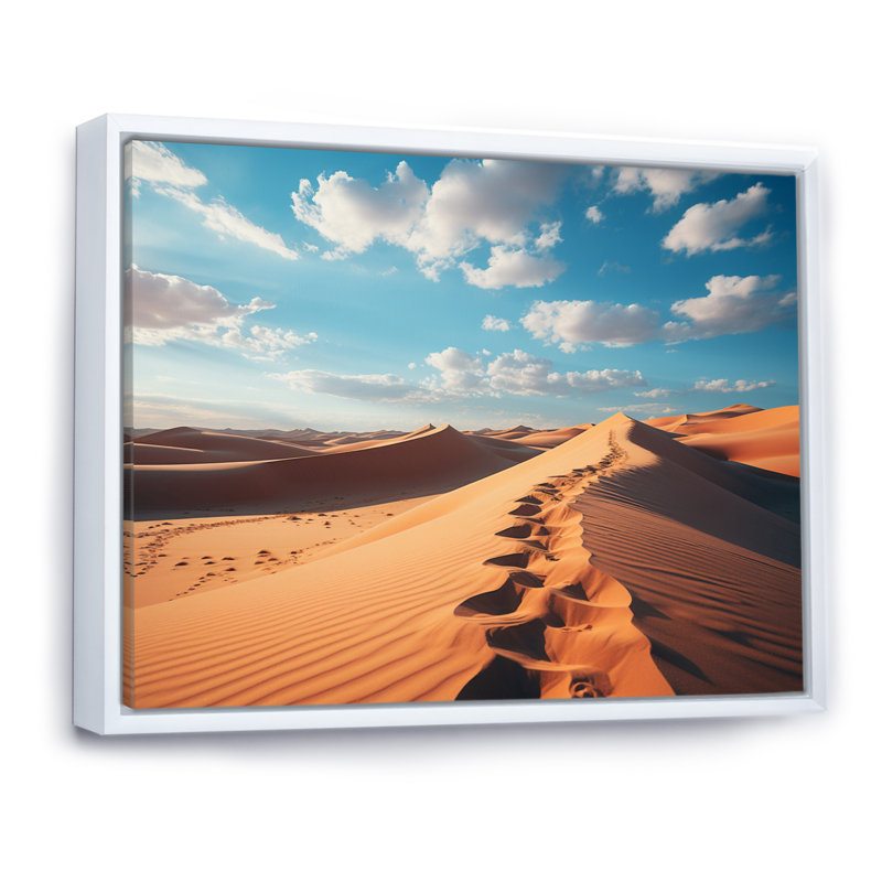 Desert Glamis Sand Dunes III - impression, H 34 po x l 44 po x P 1,5 po, Cadre flottant blanc