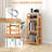 4-Tier Bookshelf Rubber Wood Bookcase With Side Fences For Living Room-401445615