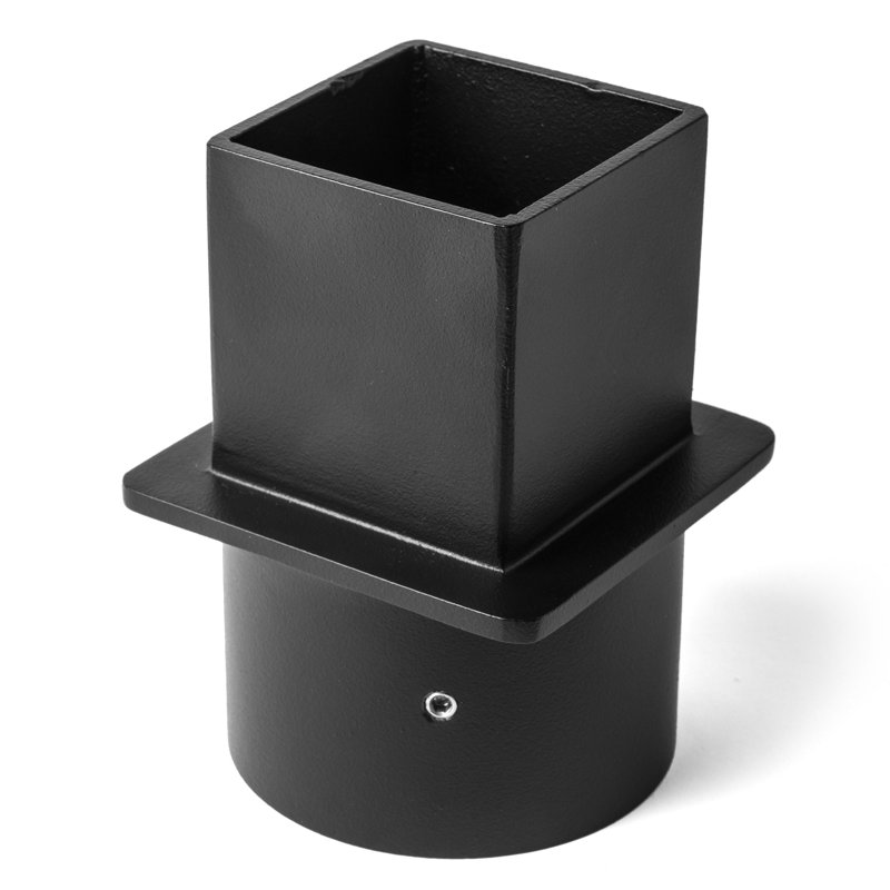 4.9" H Post Base, Coastal Black