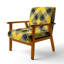 Tartan à carreaux - Fauteuil d'appoint rembourré à motifs-303622211-491257197