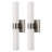 18 In 2-Light White Double Tube Wall Sconce ,Sleek Up And Down Light Fixture For Bathroom, Bedroom-1370455486