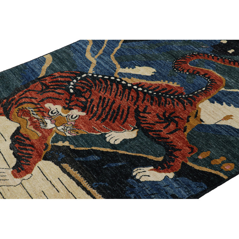 One-of-a-Kind 4'2X7'1 Hand Knotted Area Rug