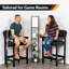 Tabouret de billard Hathaway Cambridge Spectator Chair - Noir, avec assise rembourrée, repose-pieds et rangement - 63,5 cm L x 57 cm l x 112,4 cm H, hauteur du siège 77,5 cm - Accessoires et décoration pour table de billard-34056619