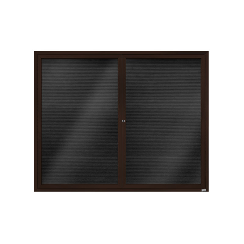 Tableau d'affichage mural fermé pour armoire d'annuaire, Bronze anodisé, Deux, H 48 po x l 60 po