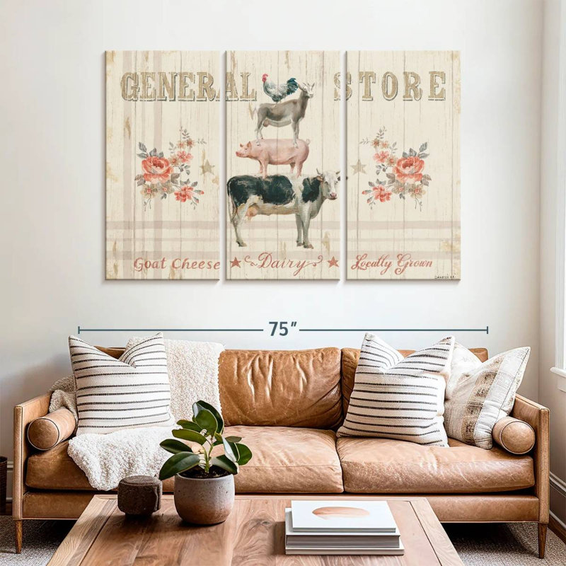 Kema Farm Patchwork I Wall Sign, 42" H x 65" W