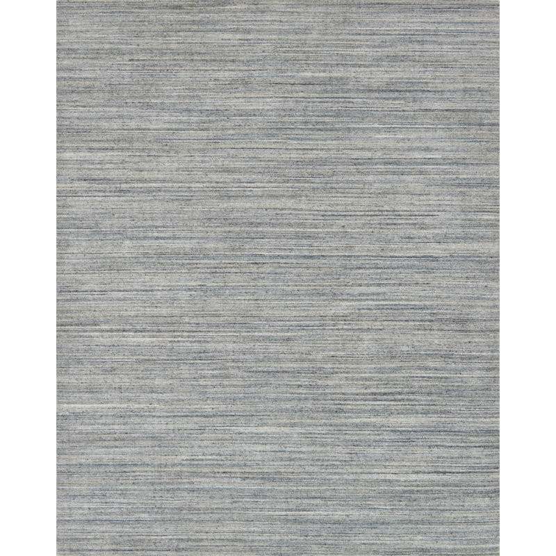 Tapis bleu ciel tissé à la main Vaughn, Rectangle 2 pi x 3 pi