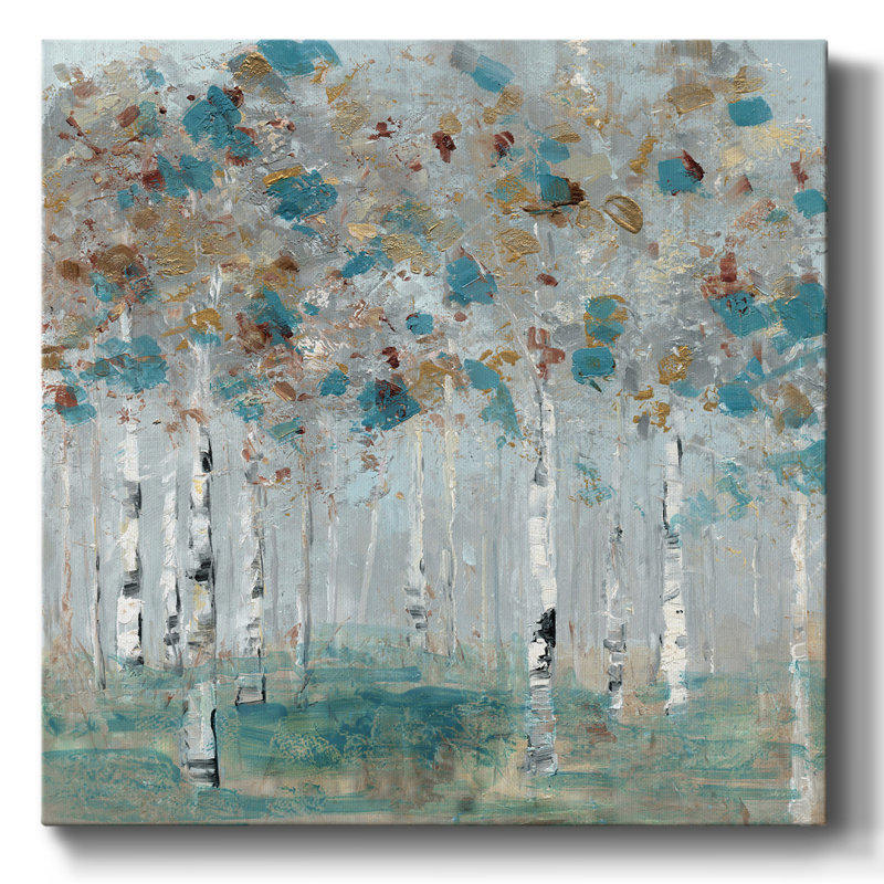 " Teal Forest II ", 8" H x 8" W