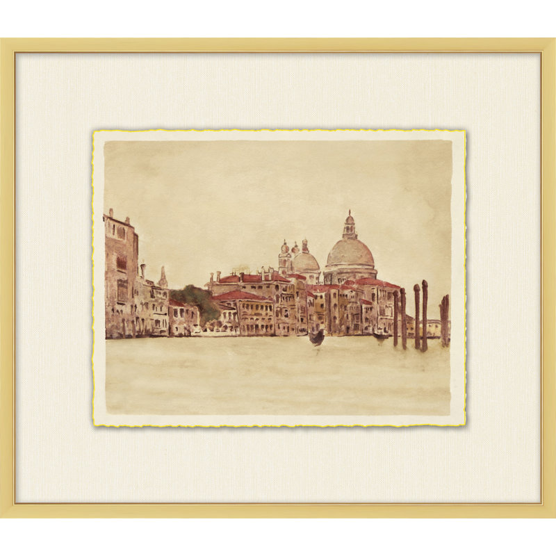 Venise, Études 1 - Peinture encadrée sur papier