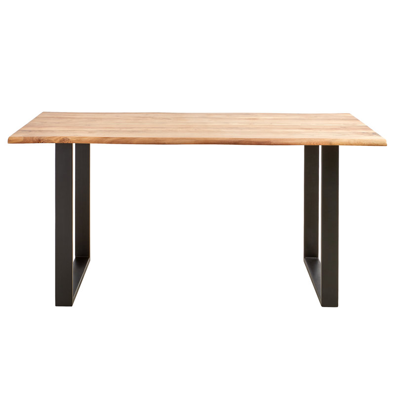 AHAR Dining Table with Solid Wood Top, Width: 120 cm