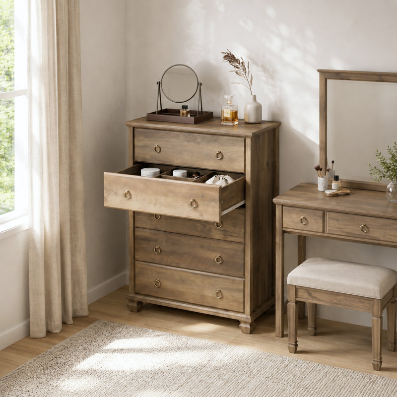 Weston Traditional 31.2" W  5 Drawer Chest