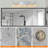 23" Nickel Finish Vintage Crystal Vanity Light - Elegant 4-Light Bathroom Mirror Fixture With Clear Glass Shades (No Bulbs)-1298999005-1298999007-1298999004