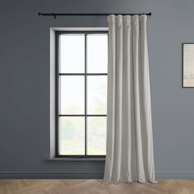Matra Plush Velvet. Polyester Curtains for Bedroom - Room Darkening Curtains for Living Room Window Single Panel