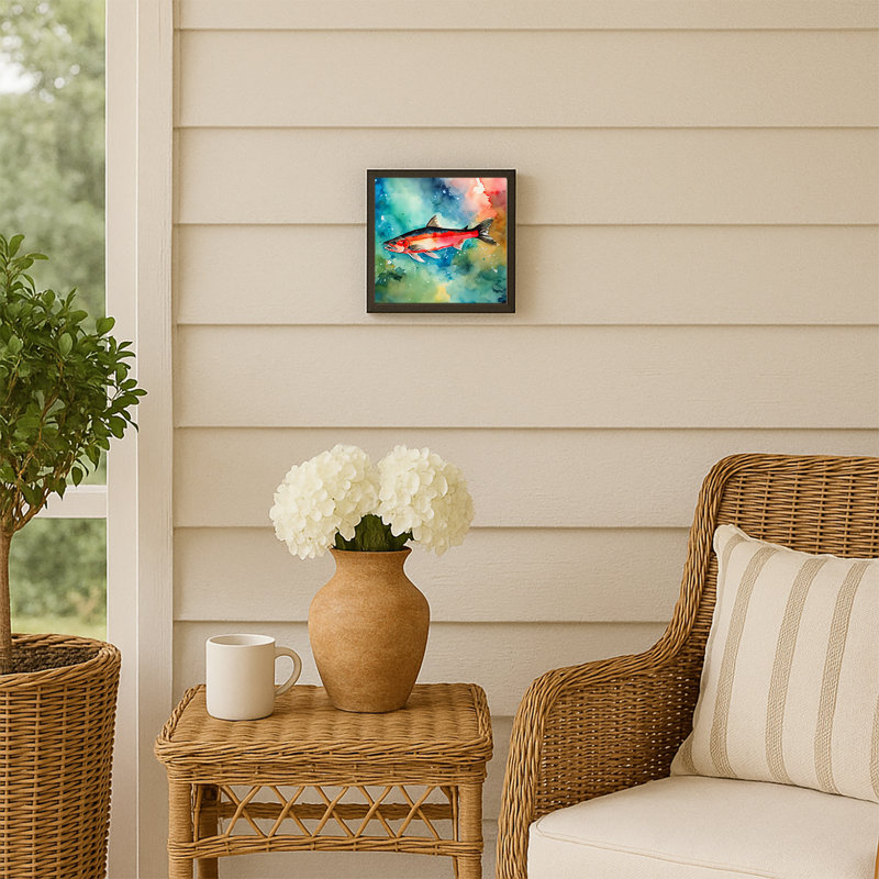 Salmon Framed Metal Print