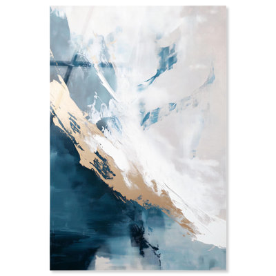 Shard of the Glacier III, impression murale bleue sur toile par Art Remedy, prête à être suspendue, 20 x 30