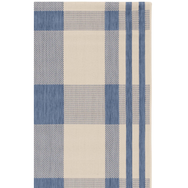 Debriana Performance Plaid Indoor/Outdoor Area Rug