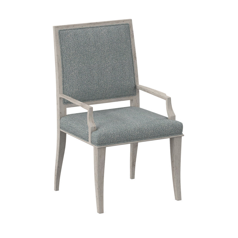 Chaise avec accoudoirs Princeton, Bisque, Maya cyan