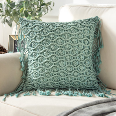 Jeté carré abstrait fait main en crochet A Collection
