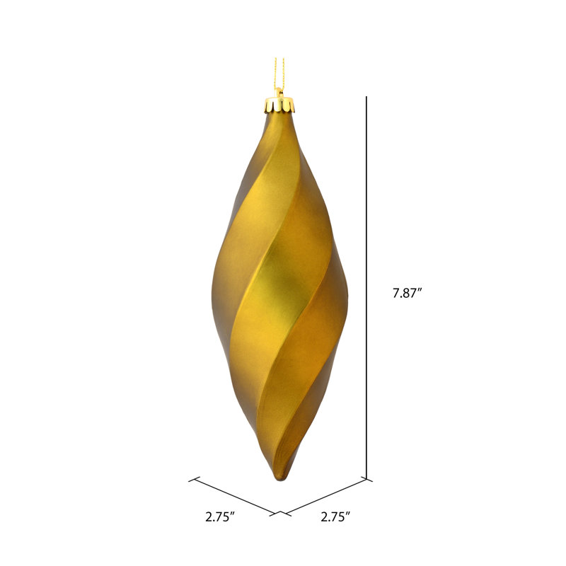 Solid Finial Ornament, Matte Olive