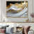 Toile avec cadre flottant or