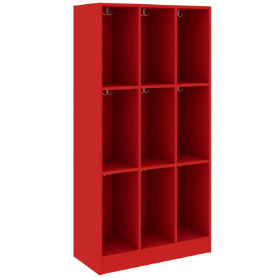 Triple Wide Nine Compartment Classroom Cabinet Locker
