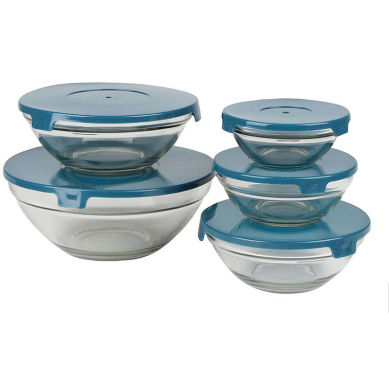Shuford Glass Food Storage Container, Blue