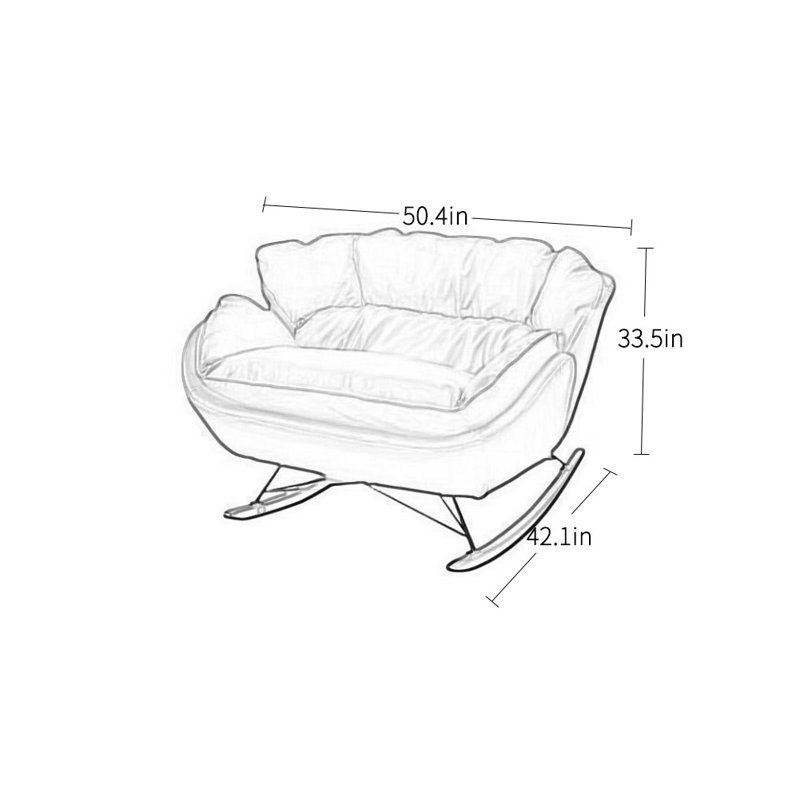 Chaise berçante double moderne et confortable