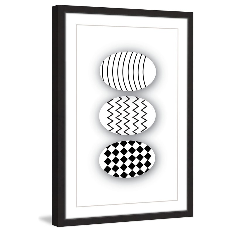 «Patterned Eggs» par Katarina Snygg, reproduction encadrée, H 24 po x l 16 po x P 1,5 po