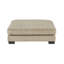 Canapé modulaire contemporain 5 pièces avec repose-pieds brun moelleux et coussins confortables rembourrés en bois massif
